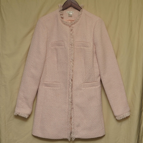 Front Tweed Jacket Light Pink 